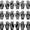 18 Sheet Henna tattoo kit Temporary Tattoo Stencils, Hands henna Tattoo Sticker Indian Temporary Tattoo Stickers Self Adhesive Tattoo Stencils