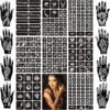 24 Sheets Henna Tattoo Stencil Kit 270+pcs, Henna Stencils Reusable Temporary Indian Glitter Airbrush Tattoo Stencils for Face Body Paint DIY