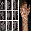 9 Sheet Henna Stencils Temporary Tattoo Stencils,Henna tattoo kit Reusable henna Tattoo Sticker Indian Temporary Tattoo Stickers Self Adhesive Tattoo Templates