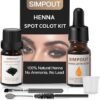 Henna Kit, Black - Pure Natural, Water and Smudge Proof, Professional Spot Henna for Hair, Easy to Use, Long-lasting, Full Gray Coverage, Salon Grade, Vegan, Cruelty-free, for...