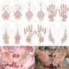 Henna Tattoo Stickers Brown Waterproof temporary hand tattoo stickers Henna Tattoo For Women Wedding Party Festivals, & Parties Decoration