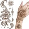 Supperb® Temporary Tattoos - Inspired Mehndi Design Temporary Henna Tattoos