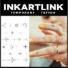 Tattoo Tech, 2 Sheets Medium Semi Permanent Tattoo, Adult Art Design Temporary Tattoos, Lasts 1-2 Weeks (Henna Finger Tattoo for Women 2)