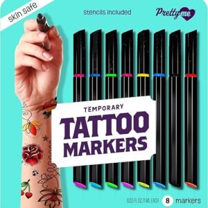 Temporary Tattoos Markers - Henna Body Tattoo Kit for Girls & Adults - Skin Pens for Teen Girl Gifts Trendy Stuff - 12 + Year Old - Cool Birthday Gift Ideas Teens 12 13 14 15 16...